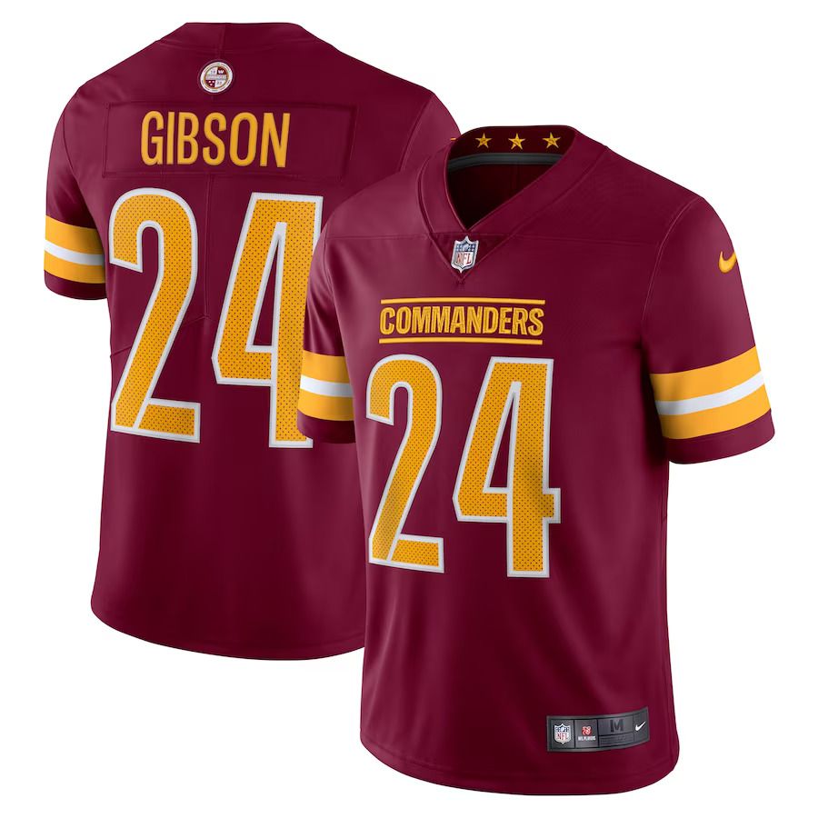 Men Washington Commanders #24 Antonio Gibson Nike Burgundy Vapor Limited NFL Jersey